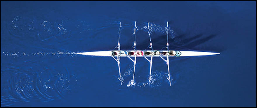 A boat is seen in the water, with a sailor on it. AI generated content