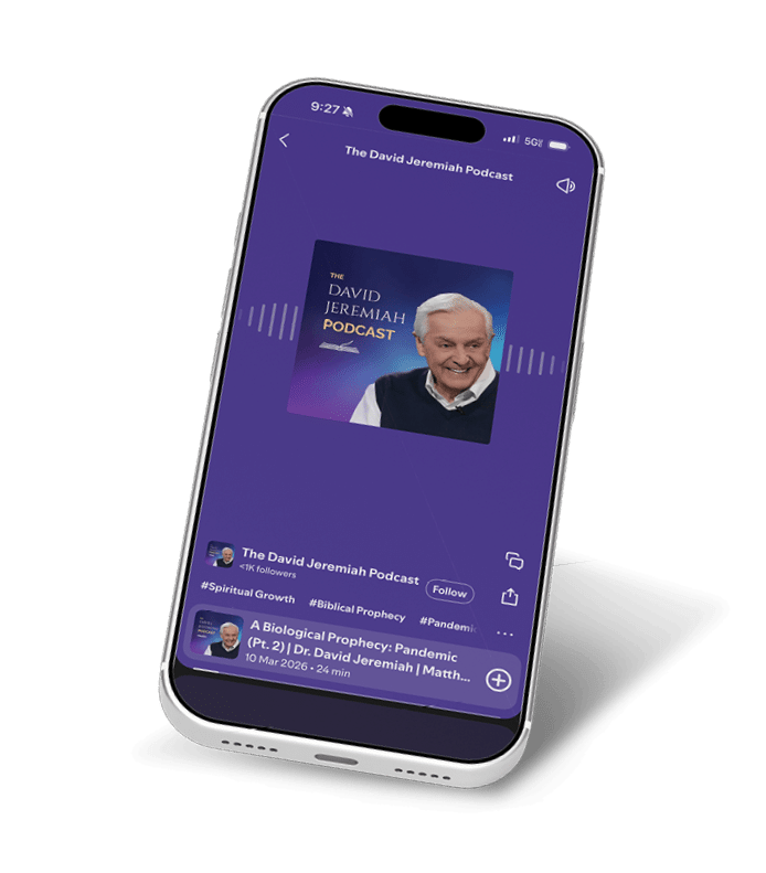 A purple cell phone with a podcast on the screen. AI generated content