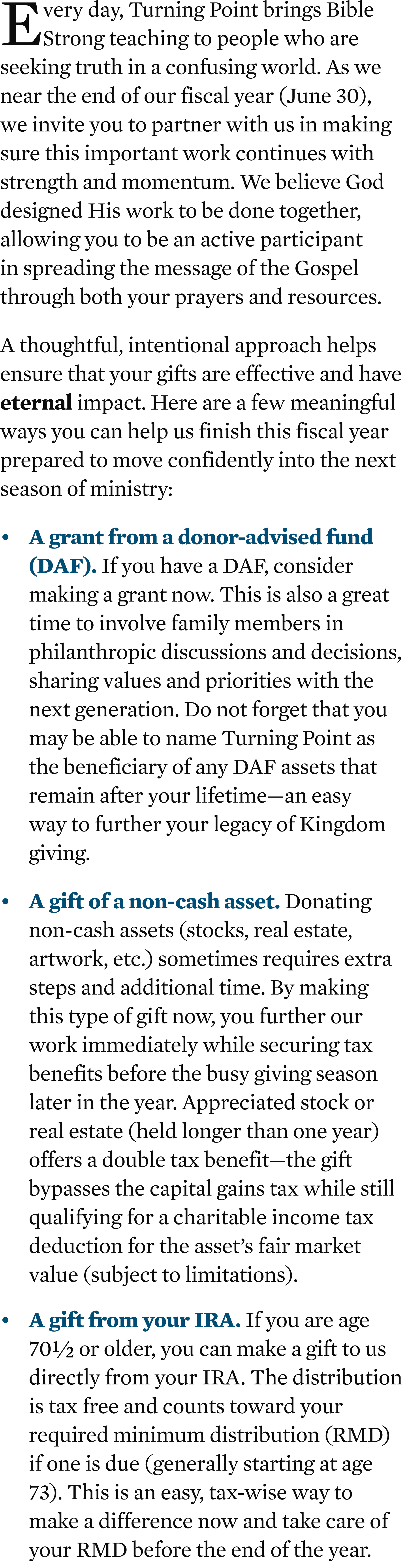 Every day, Turning Point brings Bible Strong teaching to people who are seeking truth in a confusing world. As we nea...