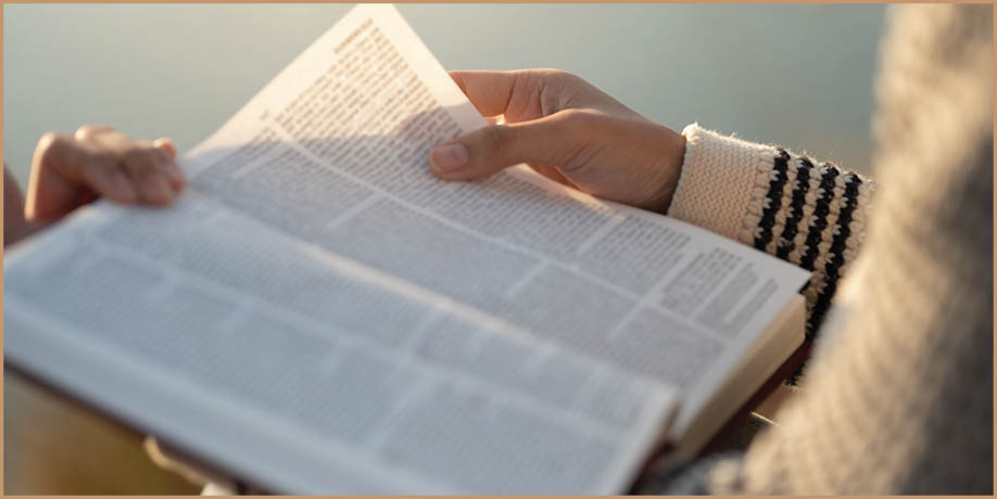 A person is reading a book. AI generated content