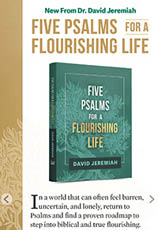A book titled Five Psalms for a Flourishing Life. AI generated content