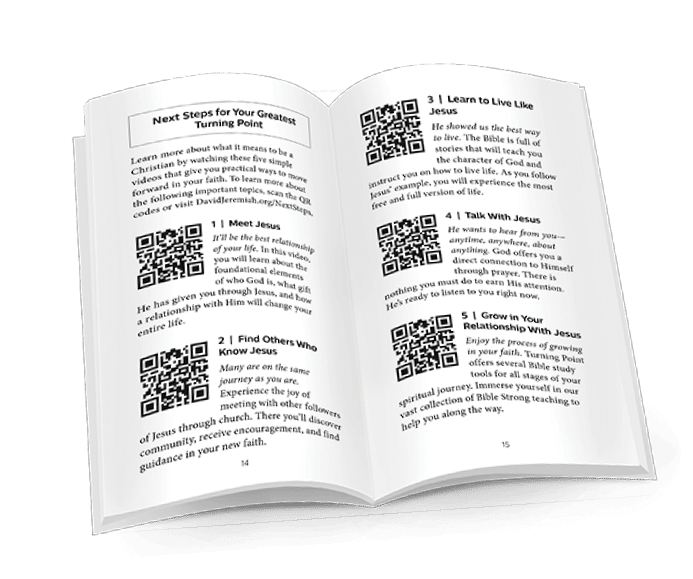 A book is open to a page with a QR code on it. AI generated content