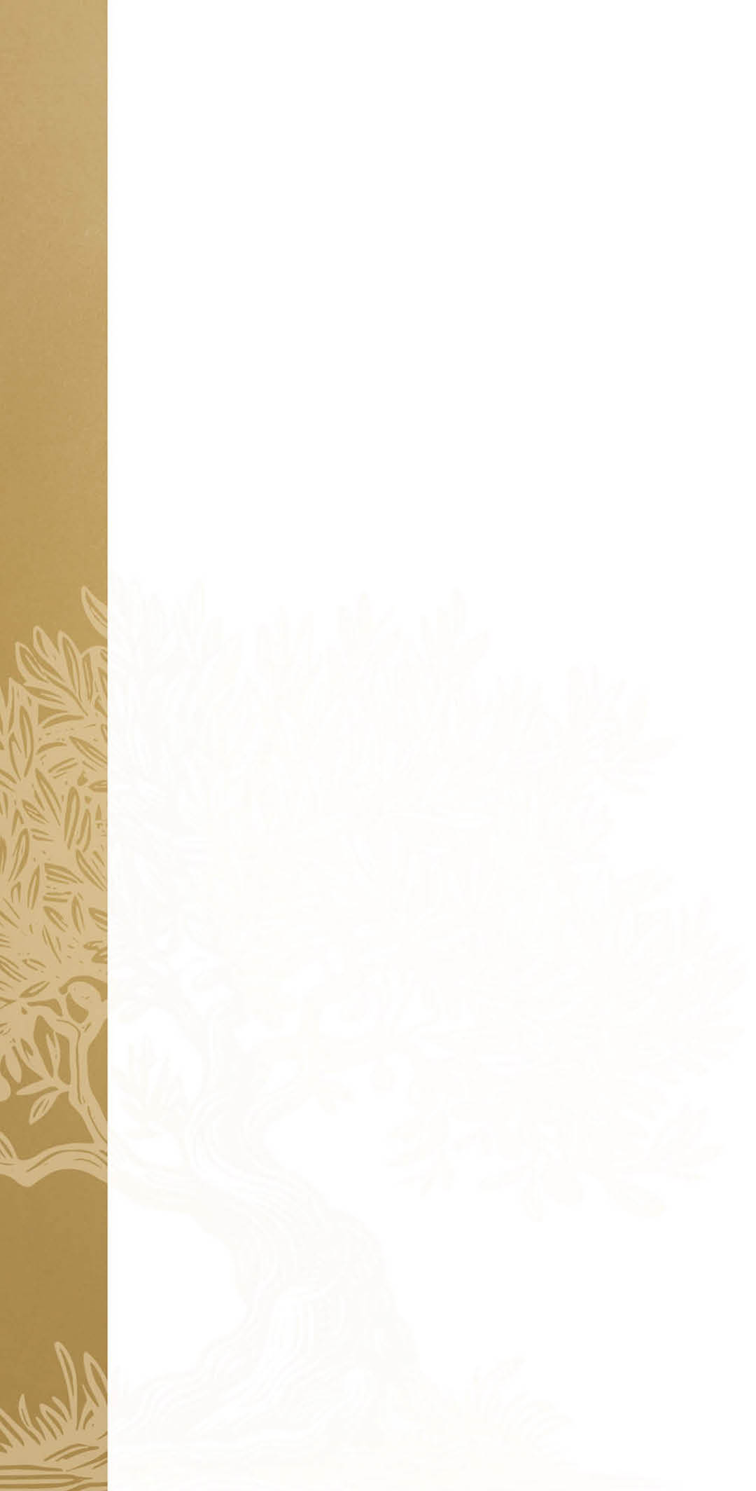 A blank white card with a tree design on it. AI generated content