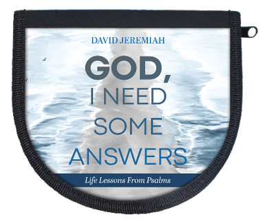 A black pouch with the words “God, I Need Some Answers" written on it. AI generated content