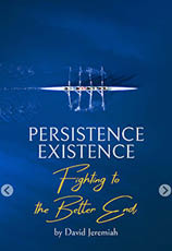 A book cover with the title “Persistence Existence: Fighting to the Better End". AI generated content