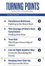 A magazine cover with the title Turning Points. AI generated content