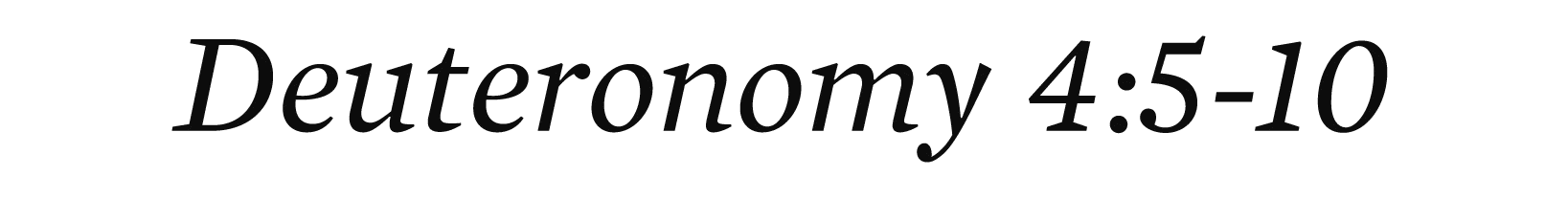 Deuteronomy 4:5 10