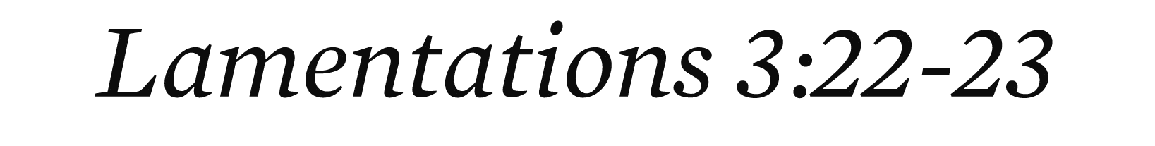 Lamentations 3:22 23