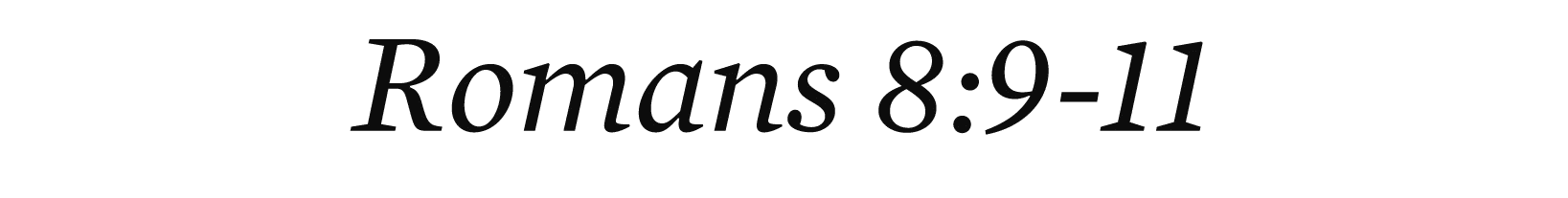 Romans 8:9 11