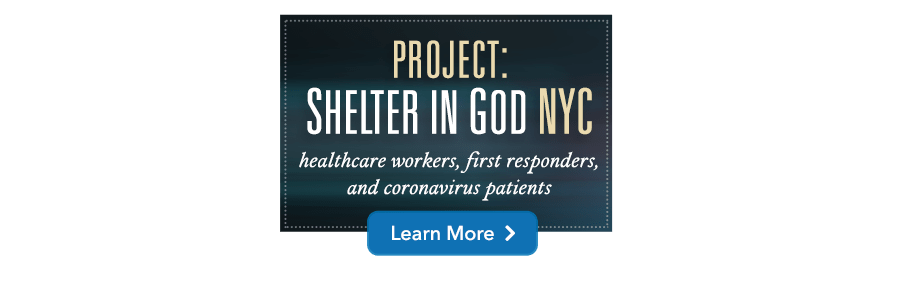 Project: Shelter in God NYC - healthcare workers, first responders and coronavirus patients - Learn More