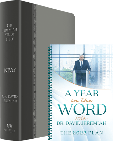 Jeremiah Study Bible - Gray Leather Luxe (NIV)