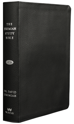 Jeremiah Study Bible NKJV - Genuine Leather: Black Image