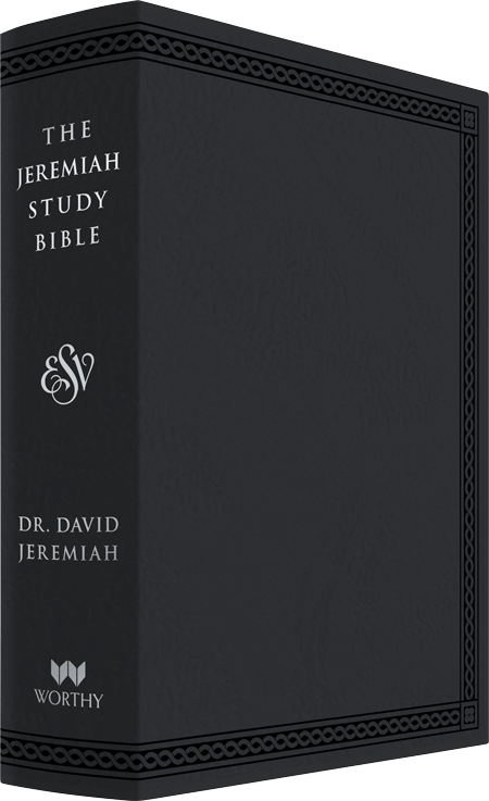 Jeremiah Study Bible - Black Leather Luxe ESV