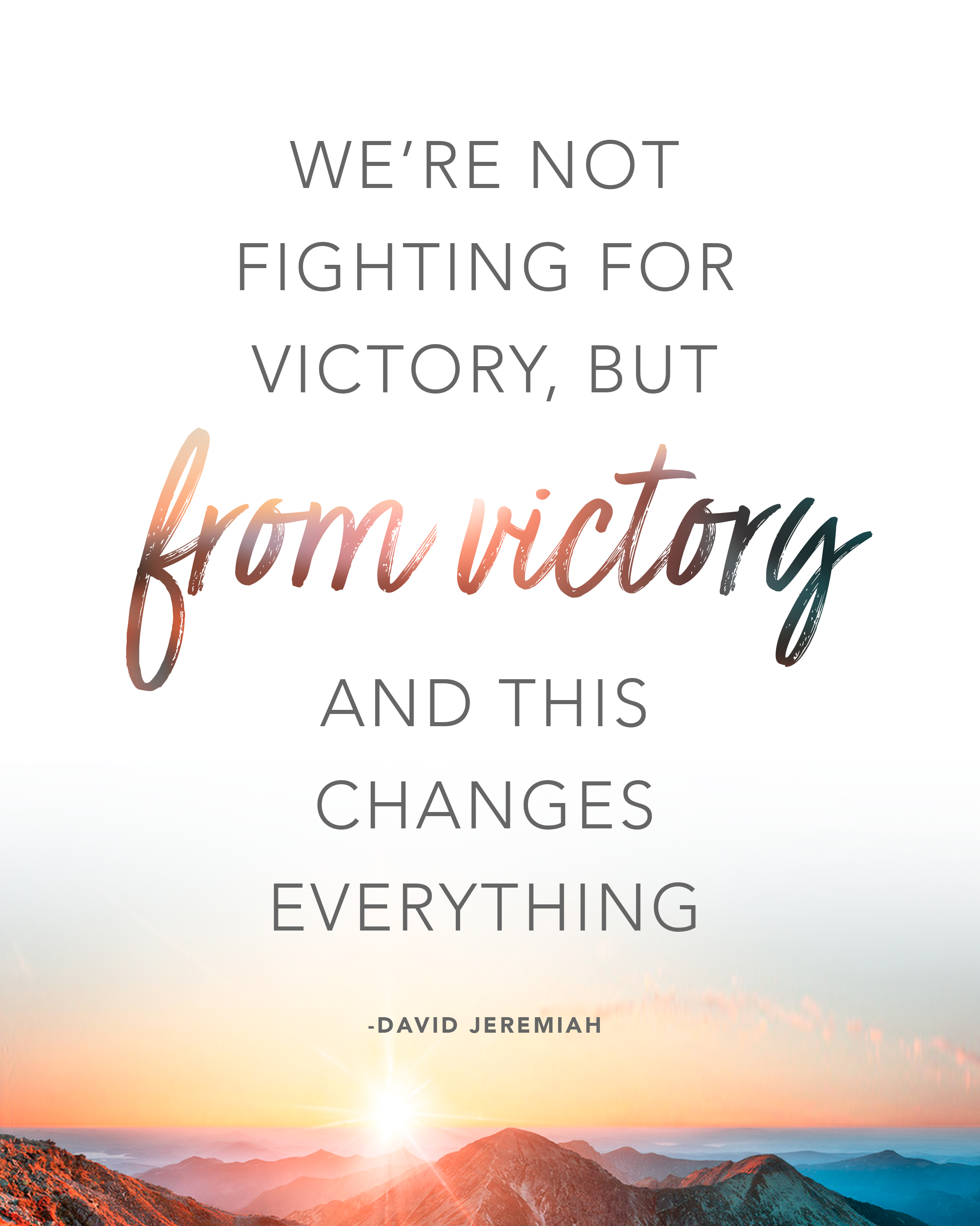 ’Fighting From Victory’ Printable ’Fighting From Victory’ Printable